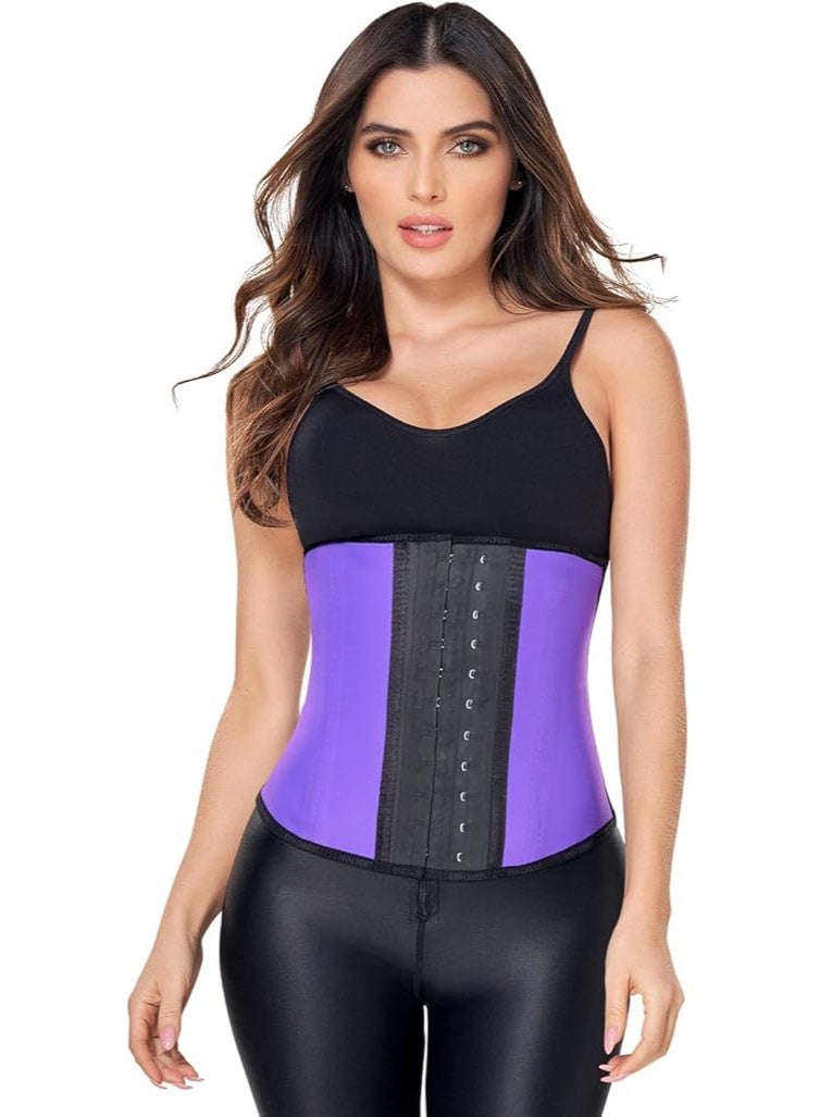 Kebeier™ Women’s Corset Waist Trainer Faja Deportiva, Workout Waist Cincher for Tummy Control & Body Shaping, Tyrian Purple (Medium) - Image 1